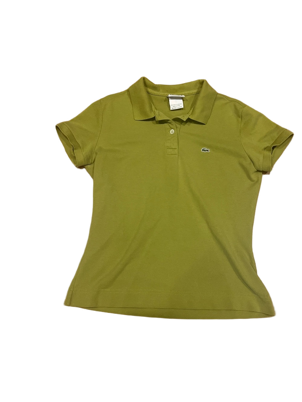 Lacoste Olive Green Women’s Pique Polo - Sz 40